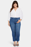 NYDJ Slim Bootcut Ankle Jeans In Plus Size With High Rise And Frayed Hems - Desire