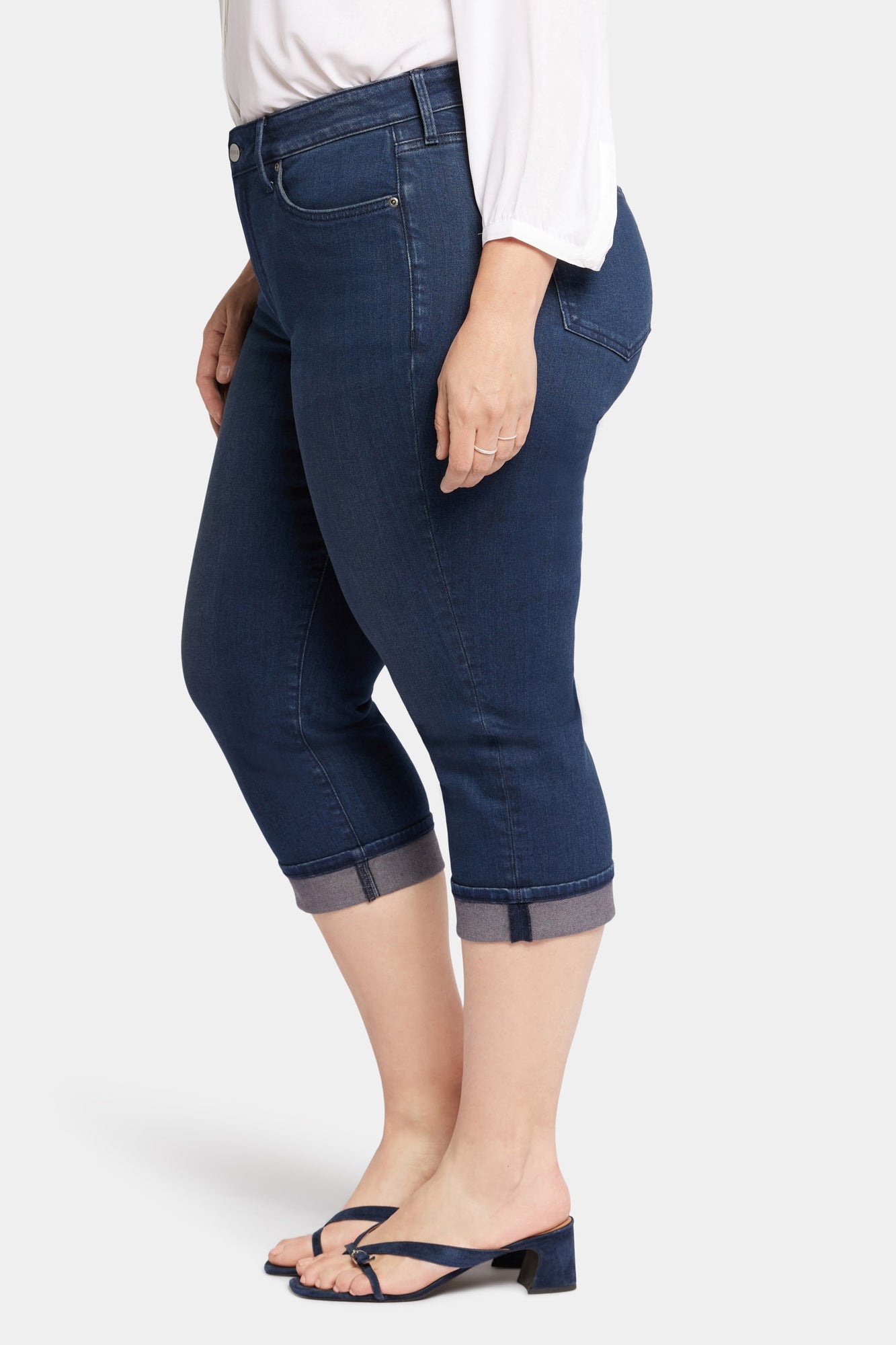 NYDJ Marilyn Straight Crop Jeans In Plus Size With Cuffs - Inspire