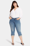 NYDJ Marilyn Straight Crop Jeans In Plus Size With Cuffs - Upbeat