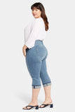 NYDJ Marilyn Straight Crop Jeans In Plus Size With Cuffs - Upbeat