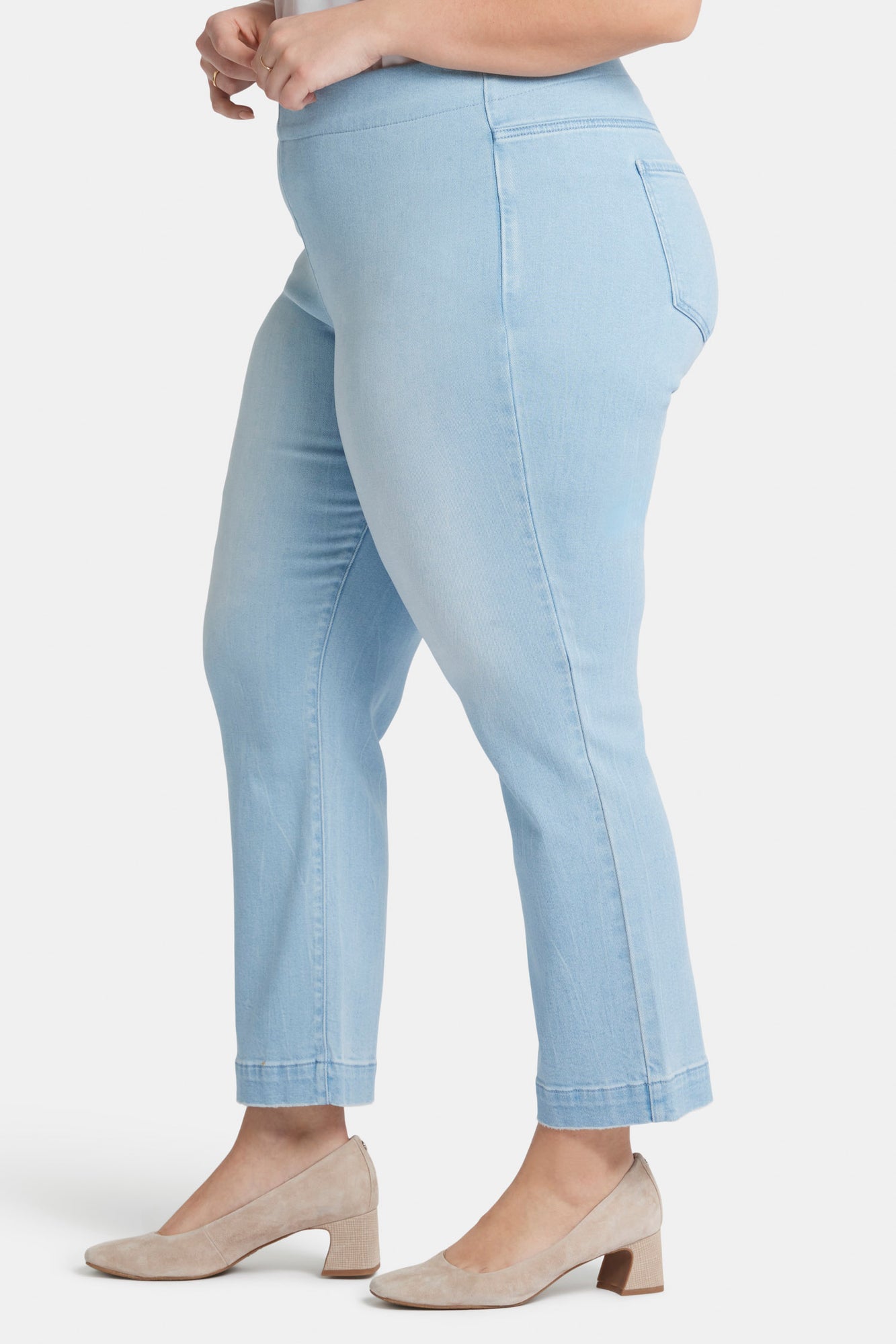 NYDJ Bailey Relaxed Straight Ankle Pull-On Jeans In Plus Size In Soft-Contour Denim™ - Santorini