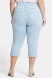 NYDJ Dakota Crop Pull-On Jeans In Plus Size In Soft-Contour Denim™ With Side Slits - Oceanfront