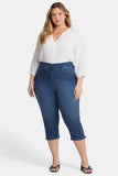 NYDJ Dakota Crop Pull-On Jeans In Plus Size In Soft-Contour Denim™ With Side Slits - Olympus