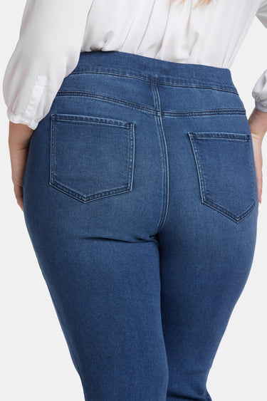 NYDJ Dakota Crop Pull-On Jeans In Plus Size In Soft-Contour Denim™ With Side Slits - Olympus