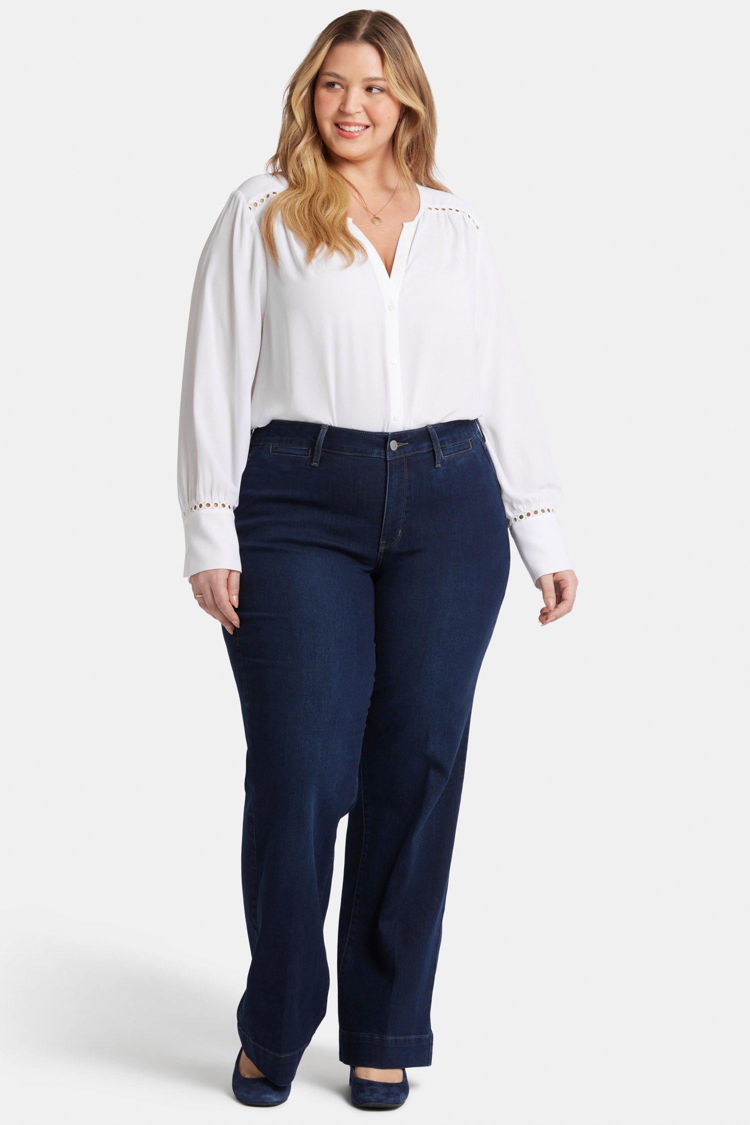 Teresa Trouser Jeans In Plus Size - Burbank Wash Blue | NYDJ