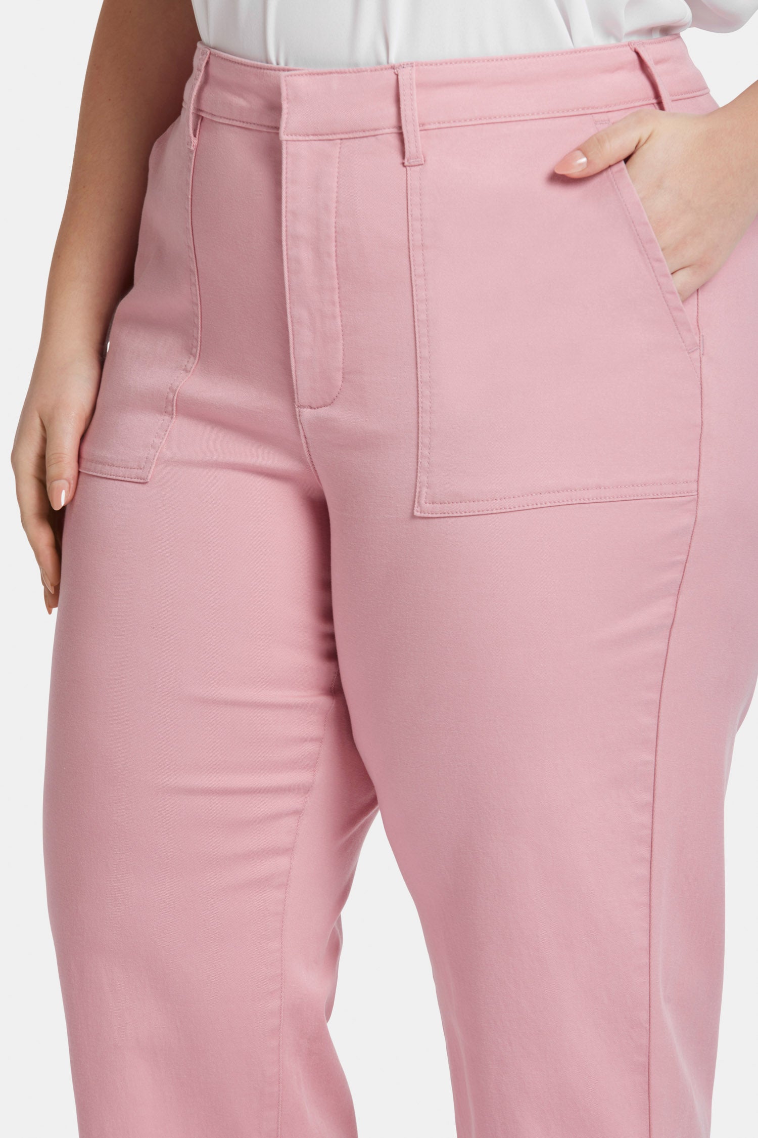 NYDJ Utility Pants In Plus Size In Stretch Twill - Coquette
