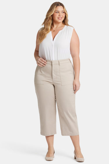 NYDJ Utility Pants In Plus Size In Stretch Twill - Feather