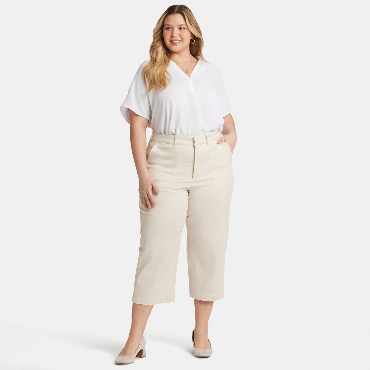 Utility Pants In Plus Size - White Creek White | NYDJ