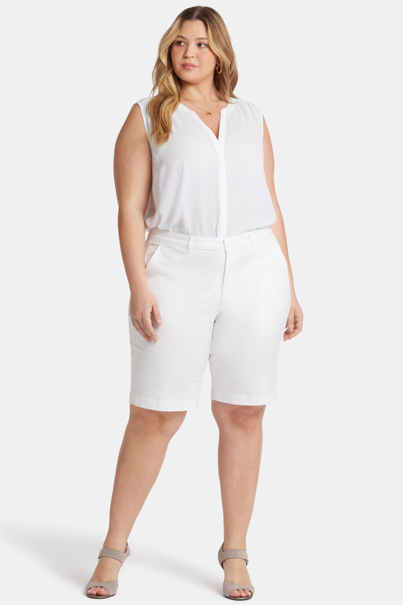 Women's plus on sale size white shorts