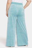 NYDJ Velour Drawstring Wide Leg Pants In Plus Size Forever Comfort™ Collection - Dutch Blue