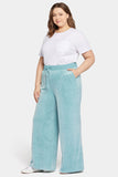 NYDJ Velour Drawstring Wide Leg Pants In Plus Size Forever Comfort™ Collection - Dutch Blue