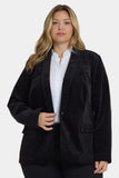 NYDJ Tuxedo Jacket In Plus Size In Velveteen - Black