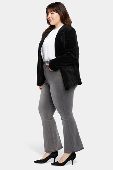 NYDJ Classic Blazer Jacket In Plus Size In Velveteen - Black