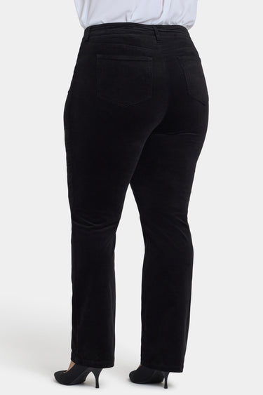 NYDJ Marilyn Straight Pants In Plus Size In Velveteen - Black