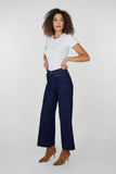 NYDJ Teresa Wide Leg Jeans With Button Flaps, Center Leg Seams And 31" Inseam - Louvre Sapphire