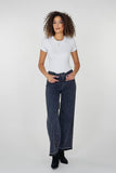 NYDJ Teresa Wide Leg Jeans With Released Hems And 31" Inseam - Slate Stone