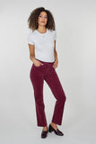 NYDJ Marilyn Straight Pants In Fine Wale Stretch Corduroy - Sienna Red