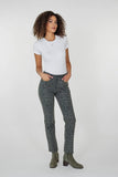 NYDJ Marilyn Straight Jeans With High Rise And 31" Inseam - Vine Leaf Leopard