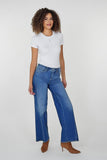NYDJ Teresa Wide Leg Jeans With Contoured Seams And 31" Inseam - Romantic Indigo