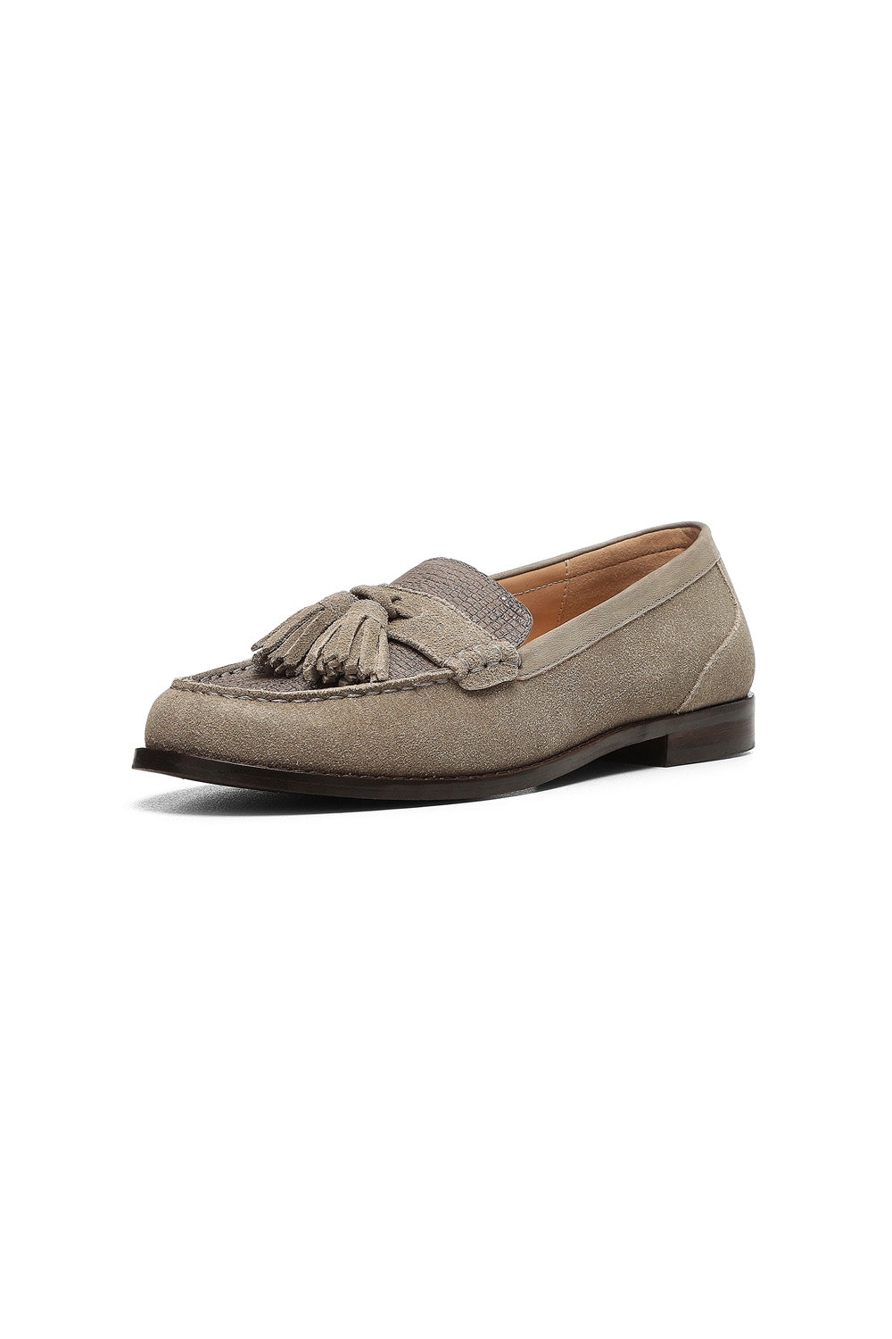 NYDJ Ariel Loafers In Suede - Taupe