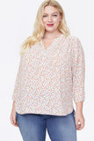 NYDJ The Perfect Blouse By Curves 360 - Lauderdale Ditsy