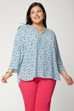 NYDJ The Perfect Blouse By Curves 360 - Ditsy Fields