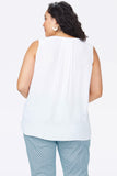 NYDJ The Sleeveless Perfect Blouse By Curves 360 - Optic White