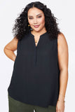 NYDJ The Sleeveless Perfect Blouse By Curves 360 - Black