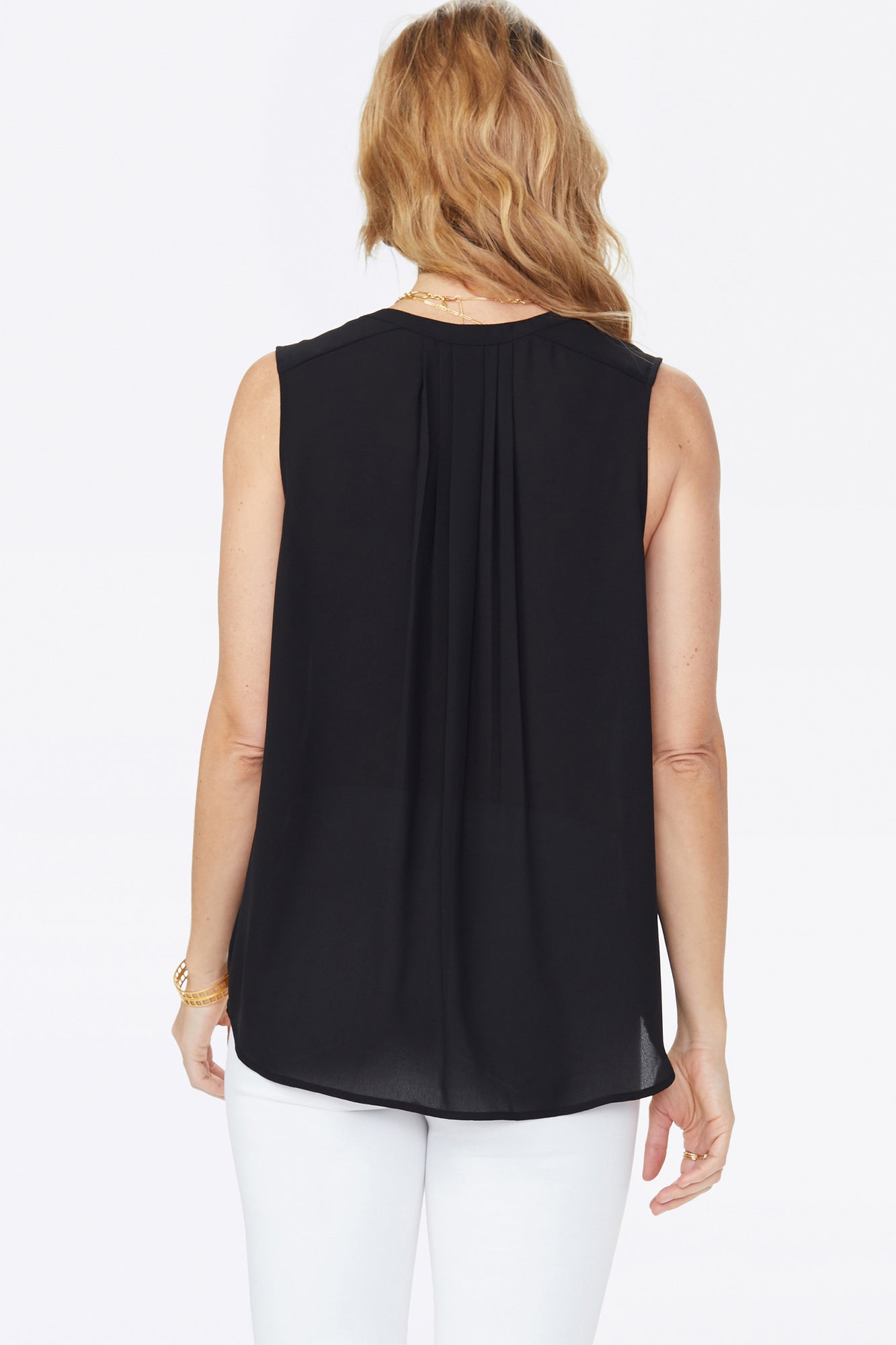 NYDJ The Sleeveless Perfect Blouse By Curves 360 - Black