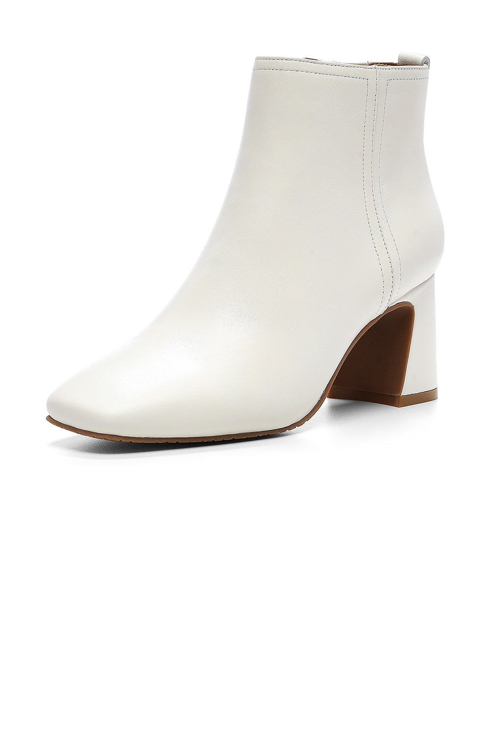 NYDJ Cheree Booties In Nappa Leather - Off White
