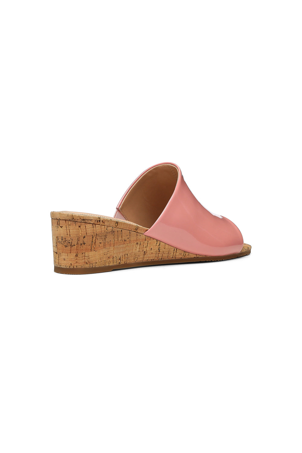 NYDJ Claudine Wedge Mule Sandals In Patent Leather - Blush Pink