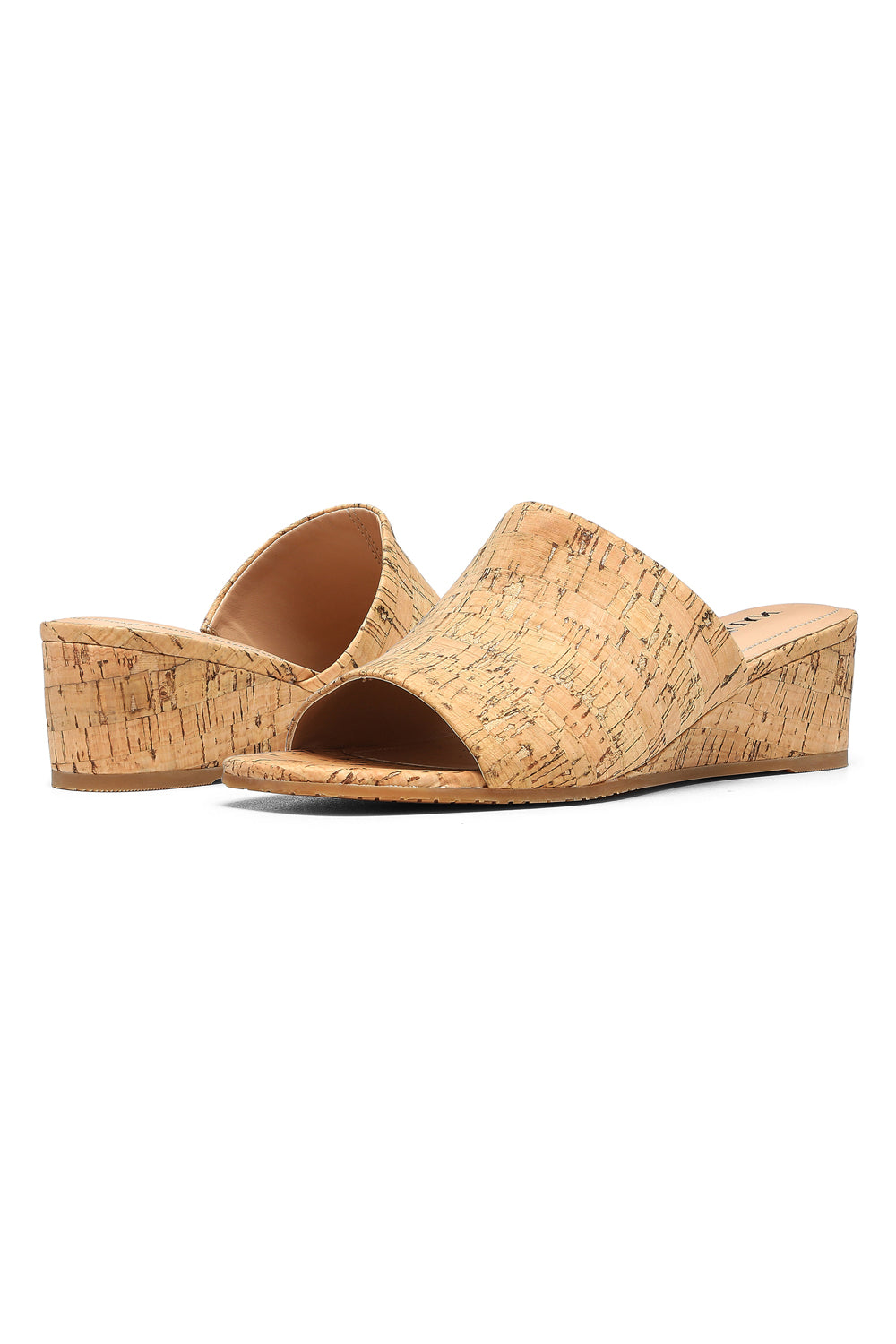 NYDJ Claudine Wedge Mule Sandals In Cork - Natural