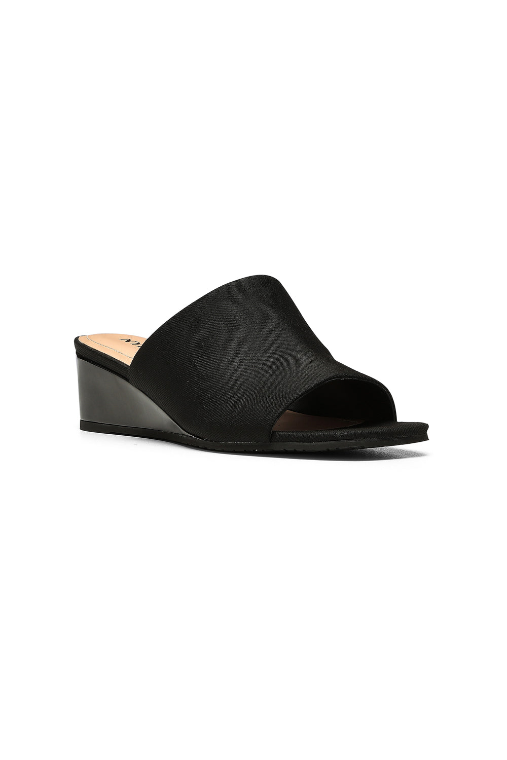 NYDJ Claudine Wedge Mule Sandals In BlackLast™ Denim - Black