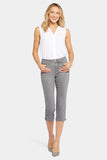NYDJ Slim Straight Crop Jeans In Curves 360 Denim With Side Slits - Palmas