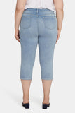 NYDJ Slim Straight Crop Jeans In Curves 360 Denim With Side Slits - Charmed