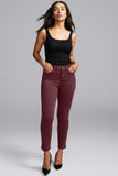 NYDJ Slim Straight Ankle Jeans In Short Inseam In Curves 360 Denim - Deep Currant