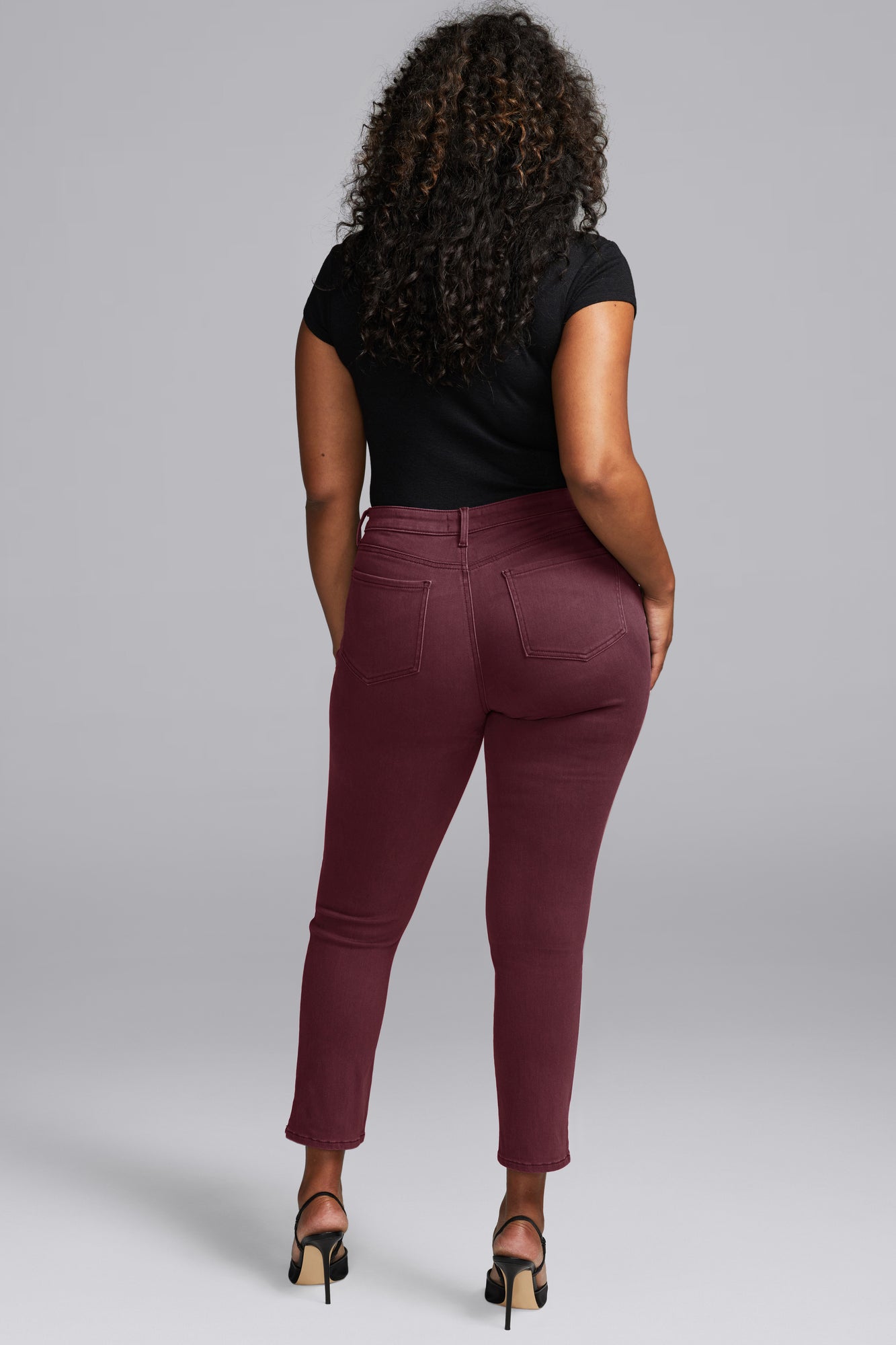 NYDJ Slim Straight Ankle Jeans In Short Inseam In Curves 360 Denim - Deep Currant