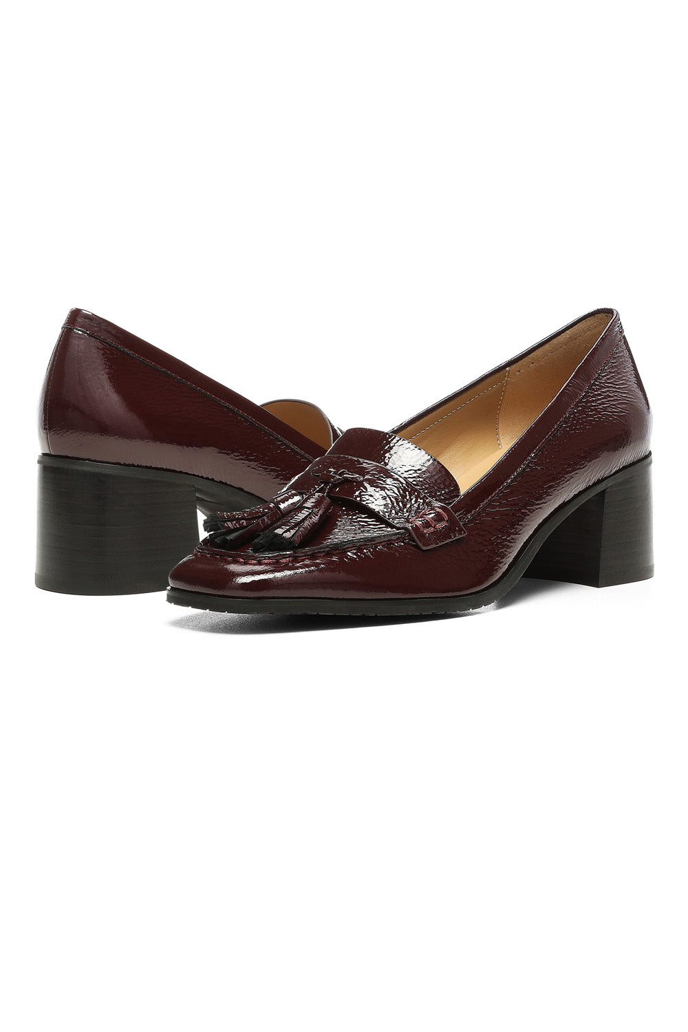 NYDJ Dexter Loafers In Patent Leather - Wine