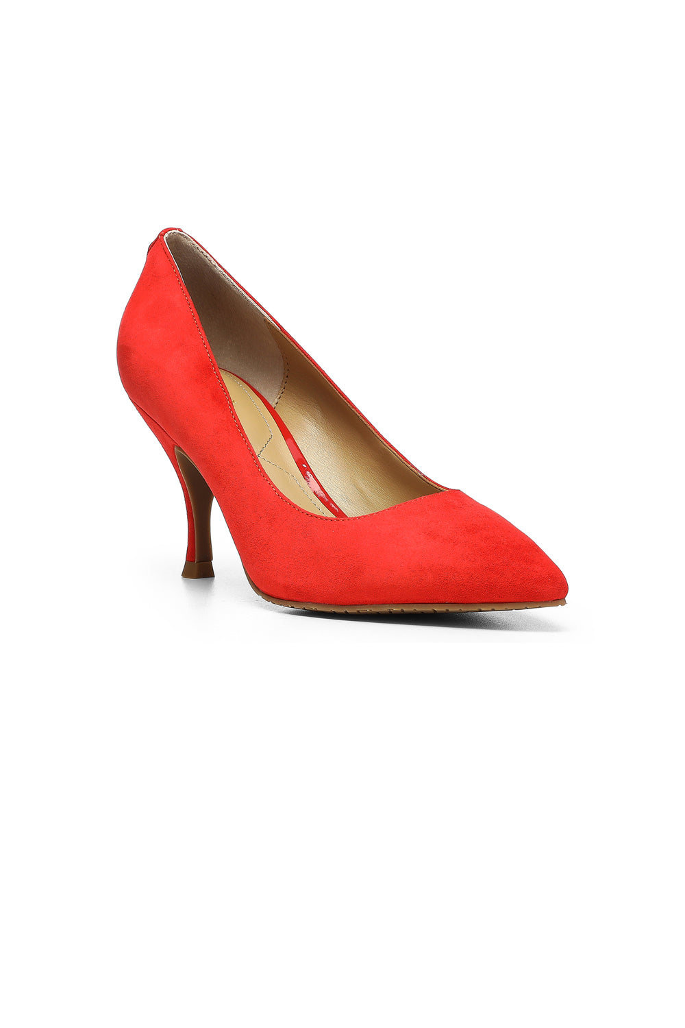 Evie Pumps In Kid Suede - Chili Red | NYDJ