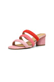 NYDJ Giacomo Block Heel Sandals In Suede  - Blush Pink