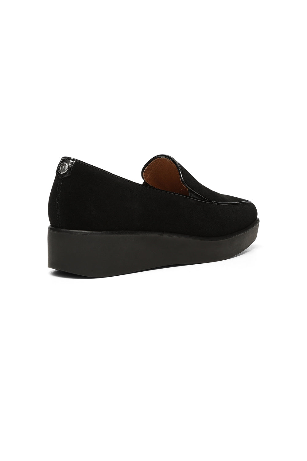 NYDJ Gira Slip-On Loafers In Calf Suede - Black