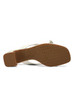 NYDJ Glam Block Heel Sandals In Nappa Leather - White