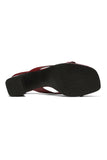 NYDJ Glam Block Heel Sandals In Patent - Burgundy