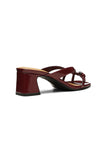 NYDJ Glam Block Heel Sandals In Patent - Burgundy