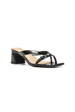 NYDJ Glam Block Heel Sandals In Wide Width In Patent - Black