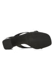 NYDJ Glam Block Heel Sandals In Wide Width In Patent - Black