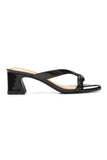 NYDJ Glam Block Heel Sandals In Patent - Black