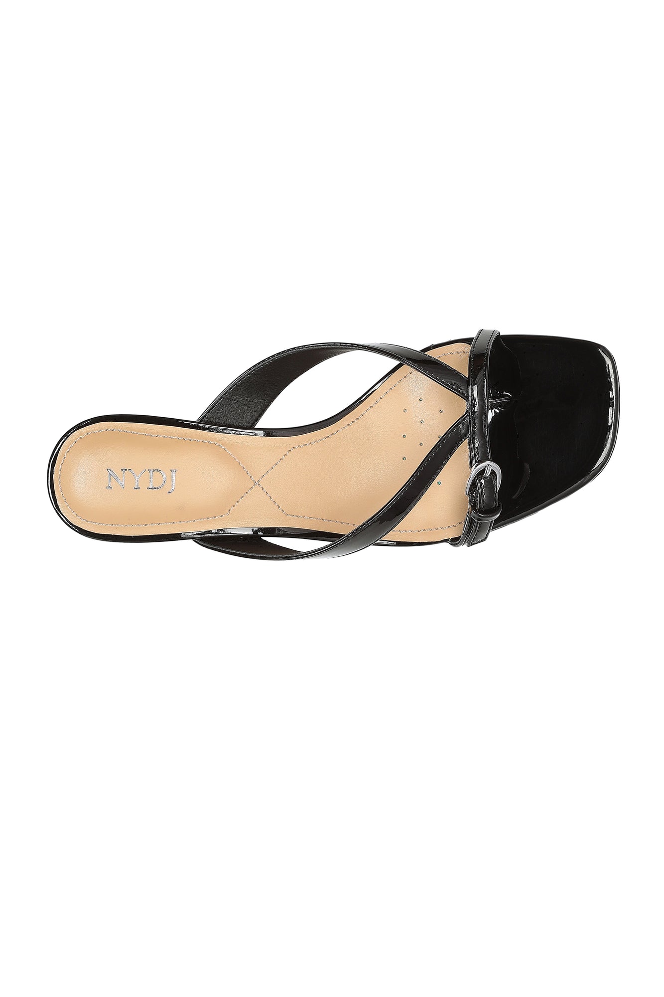 NYDJ Glam Block Heel Sandals In Patent - Black