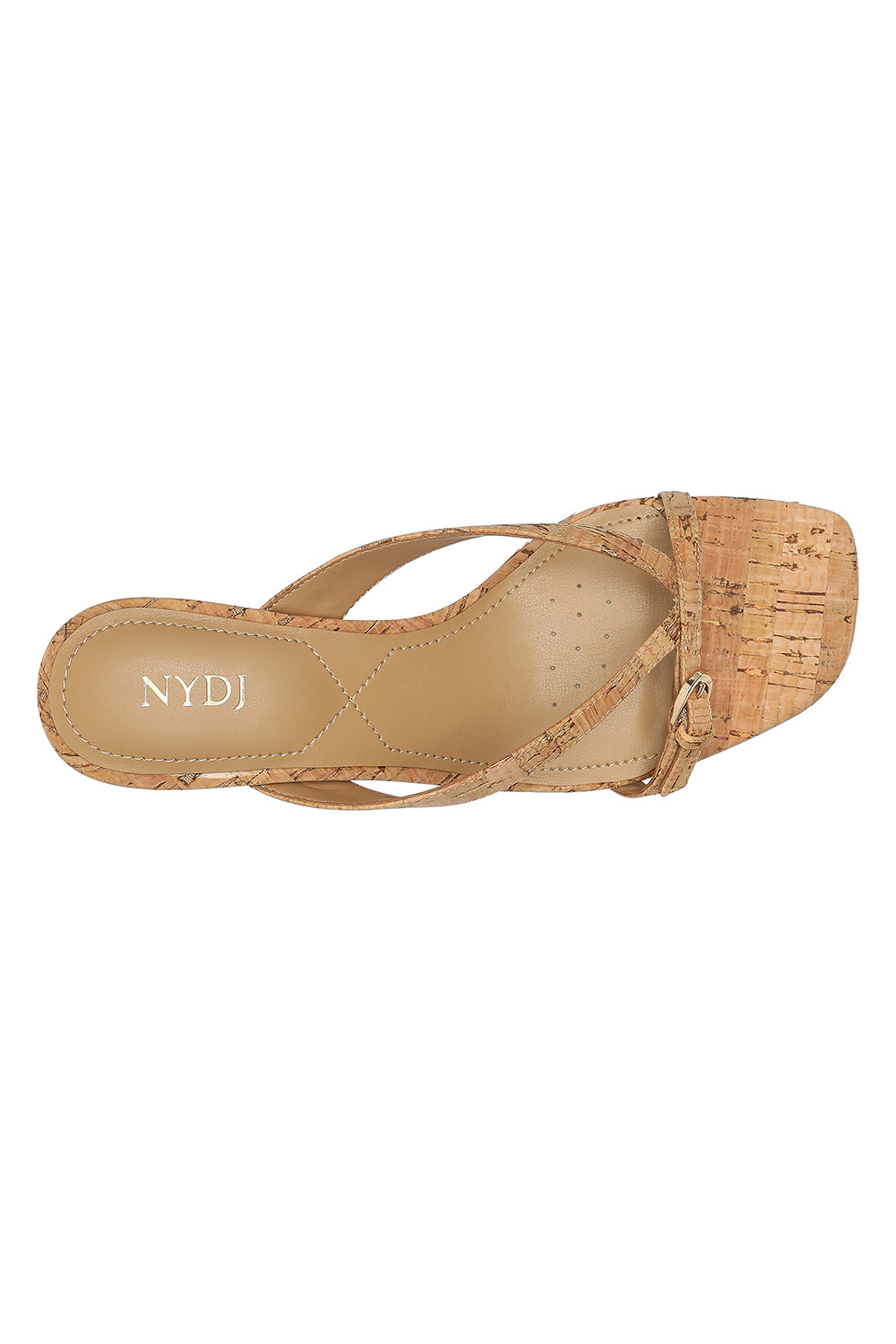 NYDJ Glam Block Heel Sandals In Cork - Natural