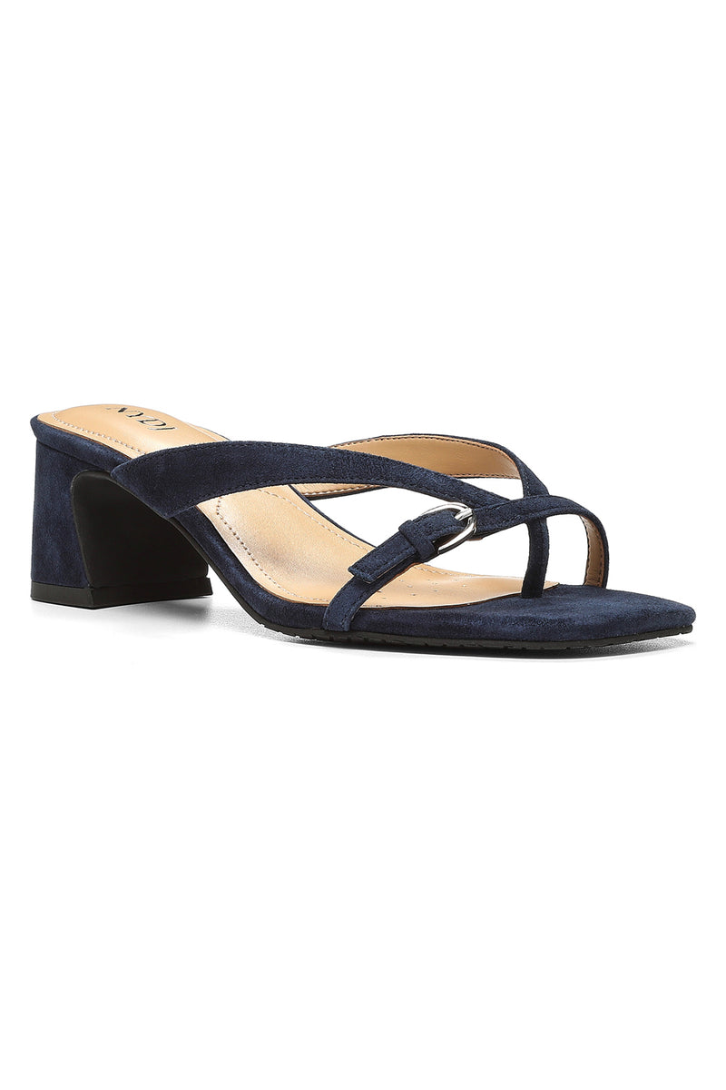 Navy heeled sandals wide fit hotsell